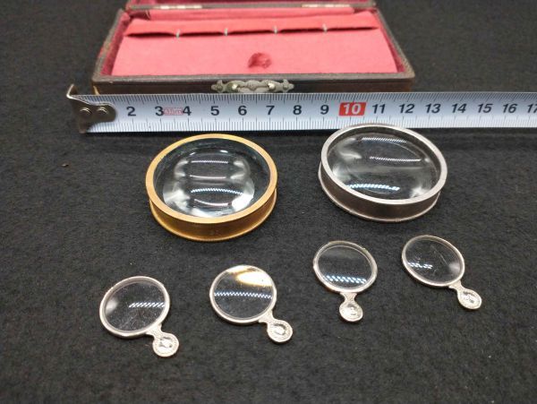 Antique Camera Lens Glasses Set of 6 in Case, Some Missing, Used | Japanpricenet