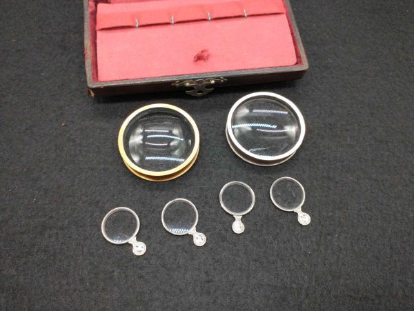 Antique Camera Lens Glasses Set of 6 in Case, Some Missing, Used | Japanpricenet