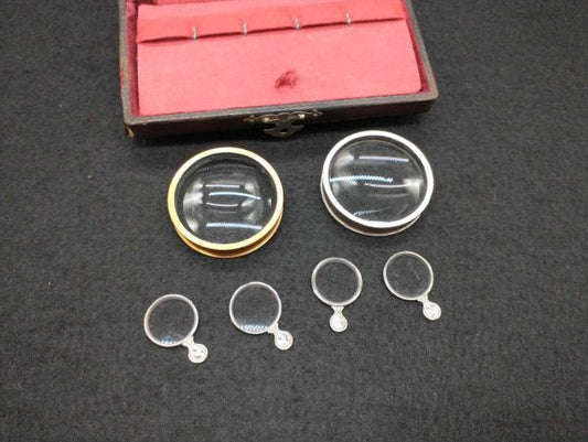 Antique Camera Lens Glasses Set of 6 in Case, Some Missing, Used | Japanpricenet