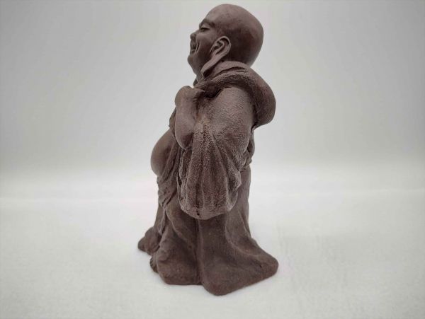 Bizen Ware Hotei Buddha Figurine Antique Seven Lucky Gods Pottery Used | Japanpricenet