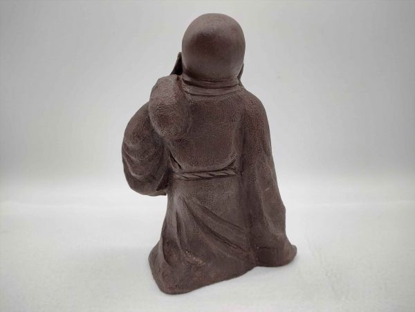 Bizen Ware Hotei Buddha Figurine Antique Seven Lucky Gods Pottery Used | Japanpricenet