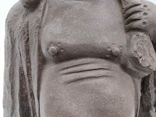 Bizen Ware Hotei Buddha Figurine Antique Seven Lucky Gods Pottery Used | Japanpricenet