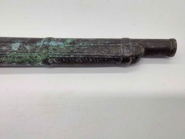 Antique Brass Matchlock Handgun Left Triskelion, Vintage Imitation Gun, Used | Japanpricenet