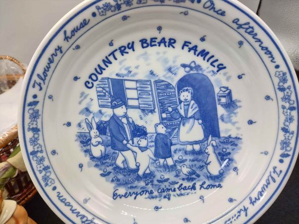 Country Bear Plate Set 21cm Dinnerware Collectible New | Japanpricenet