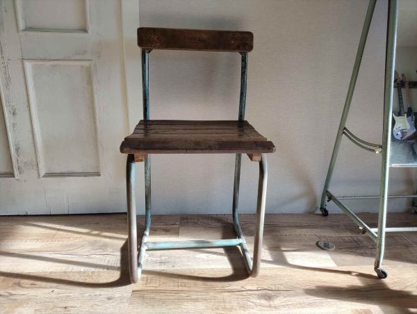 Vintage Showa Era Retro School Chair Shabby Chic Used Japan | Japanpricenet