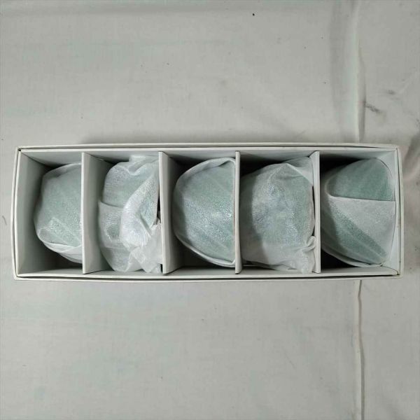 Koransha Blue-Green Tea Cup Set 5pcs Unused Flower Pattern Japan | Japanpricenet