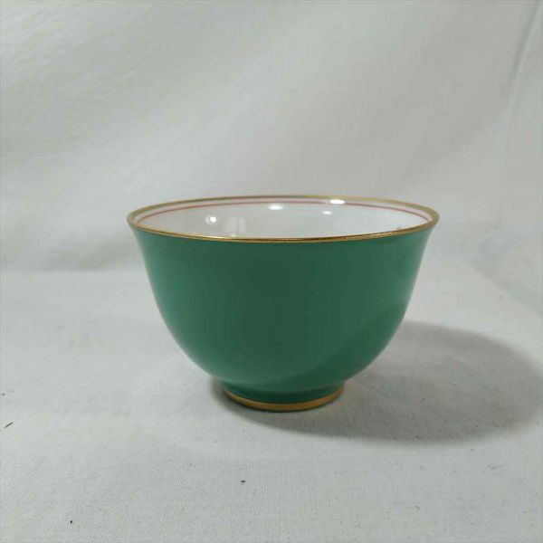 Koransha Blue-Green Tea Cup Set 5pcs Unused Flower Pattern Japan | Japanpricenet