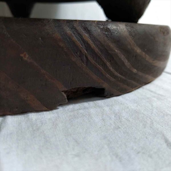 Copper Fireplace Brazier 11.1in Old Folkware Interior Decor Used Black | Japanpricenet