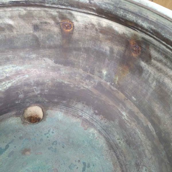 Copper Fireplace Brazier 11.1in Old Folkware Interior Decor Used Black | Japanpricenet