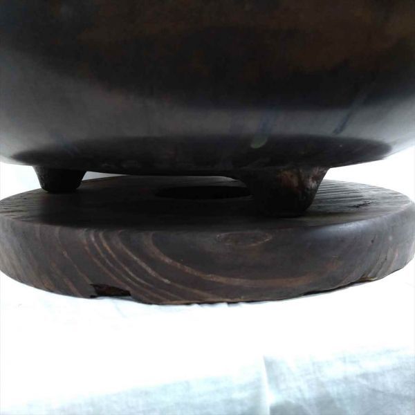 Copper Fireplace Brazier 11.1in Old Folkware Interior Decor Used Black | Japanpricenet