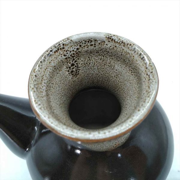 Black Antique Sake & Soba Soup Container Tokkuri Used Kitchen Seasoning | Japanpricenet