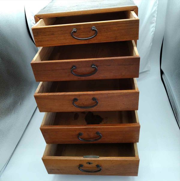 Vintage 5-drawer Chest of Drawers Antique Folk Cabinet Retro Storage Mid-Century | Japanpricenet