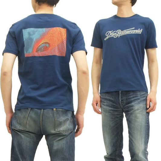 John Van Hamersveld Surf T-Shirt Men’s Short Sleeve Pipeline Design Gray Size 742