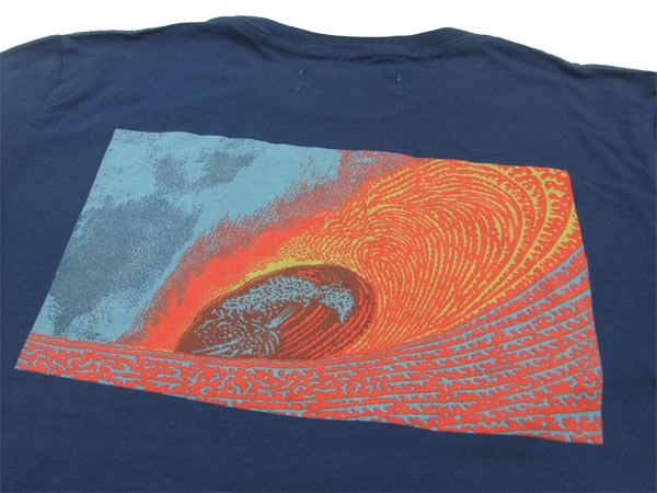 John Van Hamersveld Surf T-Shirt Men’s Short Sleeve Pipeline Design Gray Size 742