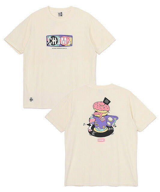 Chums Record Donuts Graphic T-Shirt Cotton Short Sleeve M/L/XL