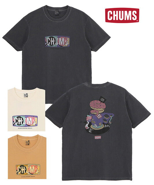 Chums Record Donuts Graphic T-Shirt Cotton Short Sleeve M/L/XL