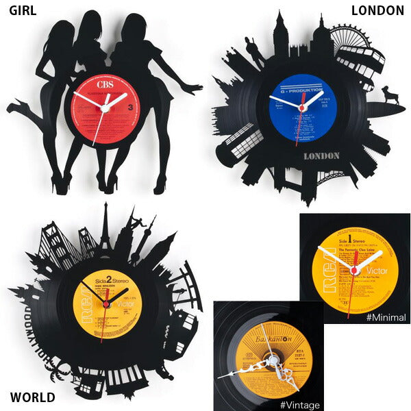 Re Vinyl Pavel Sidorenko Wall Clock Recycled Antique Vinyl Record Used