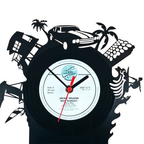 Re Vinyl Record Clock Analog Recycled City Animal Design Used Used